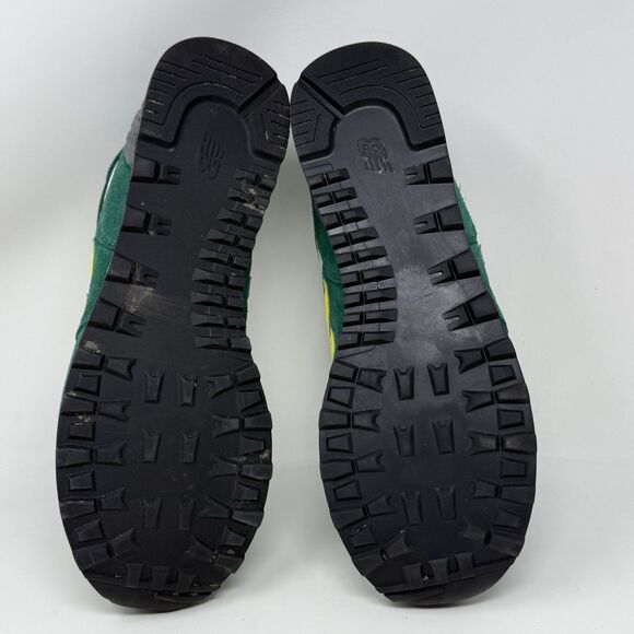New Balance 574 V2 Classic Sneakers Mens 10.5 D Green Yellow Suede Running Shoes - Picture 13 of 15